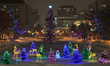 Christmas Season decorations seen outside Alberta Legislature building in Edmonton. On Mo...