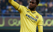 Boulaye Dia of Villarreal CF celebrates his side's first goal during the La Liga Santander...
