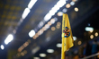 A detailed view of the corner flag prior to the La Liga Santander match between Villarreal...