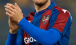 Nemanja Radoja of Levante UD applauds the crowd prior to the La Liga Santander match betwe...