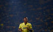 Pervis Josue Estupinan of Villarreal CF looks on during the La Liga Santander match betwee...
