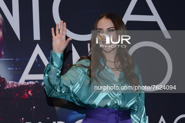 Spanish singer, Monica Naranjo, poses for photos during a press conference, to promote her ‘Pure Minage, Piano and Voice’ tour at W Hotel. O...