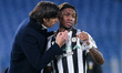 Gabriele Cioffi manager of Udinese Calcio gives instructions to Brandon Soppy of Udinese C...