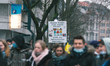 anti vaxxers joins in weekly demonstration in Duesseldorf, Germany on January 22, 2022 as...