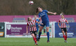 Durham Women's Sarah Robson contests a header with Alethea PAUL of Sheffield United    dur...