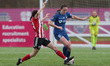 Sarah Robson of Durham Women battles for possession with Mia ENDERBY  during the FA Women'...