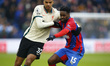 L-R Liverpool's Joel Matip and Crystal Palace's Jeffrey Schlupp during Premier League betw...