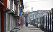 Deserted city center market during the Covid-19 lockdown in Srinagar, Indian Administered...