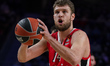 Sasha Vezenkov of Olympiacos Piraeus in action the Turkish Airlines EuroLeague Regular Sea...