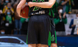 Guillem Vives of Joventut Badalona with Ferran Bassas of Joventut Badalona celebrating win...