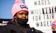 Christine Thurman, a restaurant worker from Illinois, speaks during a press conference wit...
