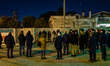 Participants in the event on the occasion of the Day of Remembrance of the victims of sink...