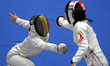 Aube Vandingenen, from Belgium, and Victoria Ann Xiu Yan Lim, from Singapore, during the 5...