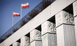 Polish flags are seen flying on the roof of the Supreme Court in Warsaw, Poland on 12 Febr...