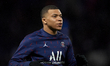 Kylian Mbappe of PSG during the warm-up before the UEFA Champions League Round Of Sixteen...