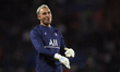 Keylor Navas of PSG during the warm-up before the UEFA Champions League Round Of Sixteen L...