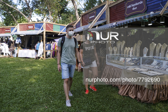 Tourists visit the Thailand Tourism Festival 2022, Thai Government campaign new normal, COVID-free approach, and to formally introduce the "...