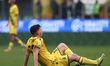 Stefano Pettinari (Ternana Calcio) sits on the ground during the Italian soccer Serie B ma...