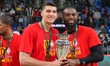 Victory celebrations Konstantinos Mitoglou from AX Armani Exchange Olimpia Milano and Ben...