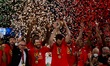 Victory celebrations during the Italian Basketball Cup Men Final Eight - Final - A
X Arman...