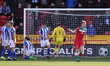 George Miller of Walsall celebrates after scoring their sides first goal during the Sky B...