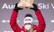 Corinne Suter of Switzerland during the Audi FIS Alpine Ski World Cup Crans-Montana Women’...