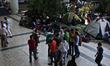 Migrants trying to reach the borders of european union are waiting in a improvise camp nea...