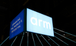 ARM logo exhibited at ARM stand during the Mobile World Congress (MWC) the biggest trade s...