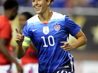US midfielder Carli Lloyd celebrates her goal in the 6th minute of the game in the International Friendly match between the United States an...