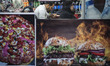 A man and women sit at a small fast-food restaurant near a shrine in the holy city of Qom...