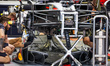 Red Bull Racing Honda RB18, mechanical detail of the floor and diffuser during the Formula...