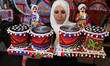 Palestinian woman Hanan al-Madhoun, 37, makes egyptian decorations and lanterns or ''fanou...
