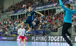 Dawid Fedenczak (POL),Pellas Lucas (SWE),Mateusz Kornecki (POL) during the handball friend...
