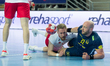 Dawid Fedenczak (POL),Oscar Bergendahl (SWE) during the handball friendly match between Po...