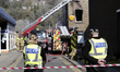 Firefighters attend a fire at the Royal British Legion in Park Street, Galashiels on Monda...