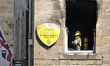 Firefighters attend a fire at the Royal British Legion in Park Street, Galashiels on Monda...
