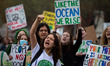 Climate activists gather at the White House for a rally and march to the U.S. Capitol on M...