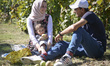 A family of migrants from Iraq taking a break after crossing the between Serbia and Croati...