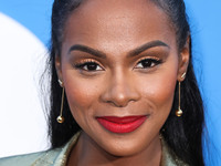 American actress Tika Sumpter arrives at the Los Angeles Premiere Screening Of 'Sonic The Hedgehog 2' held at the Regency Village Theatre on...