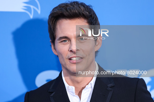 American actor James Marsden arrives at the Los Angeles Premiere Screening Of 'Sonic The Hedgehog 2' held at the Regency Village Theatre on...