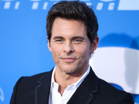 American actor James Marsden arrives at the Los Angeles Premiere Screening Of 'Sonic The Hedgehog 2' held at the Regency Village Theatre on...