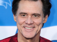 Canadian-American actor Jim Carrey arrives at the Los Angeles Premiere Screening Of 'Sonic The Hedgehog 2' held at the Regency Village Theat...