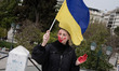 Ukrainians living in Greece gathered outside the Greek Parliament to protest against Russi...