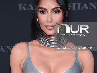 (FOR EDITORIAL USE ONLY) In this handout photo provided by Hulu/The Walt Disney Company, Kim Kardashian wearing a custom Thierry Mugler late...