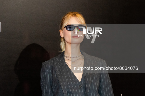Clara Rosager attends the "Diavoli" Tv Series Second Season Premiere at The Space Odeon on April 08, 2022 in Milan, Italy. 