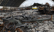 KYIV REGION, UKRAINE - APRIL 08, 2022 - Destroyed military equipment is seen in the city l...
