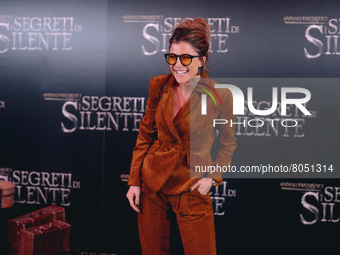 Francesca Valtorta attends the of the movie  "Fantastic Beasts: The Secrets of Dumbledore" at the Auditorium Conciliazione on April 10, 2022...