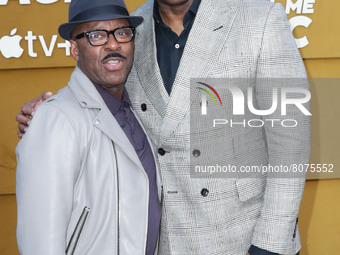 Courtney B. Vance and Magic Johnson arrive at the Los Angeles Premiere Of Apple's 'They Call Me Magic' held at the Regency Village Theatre o...