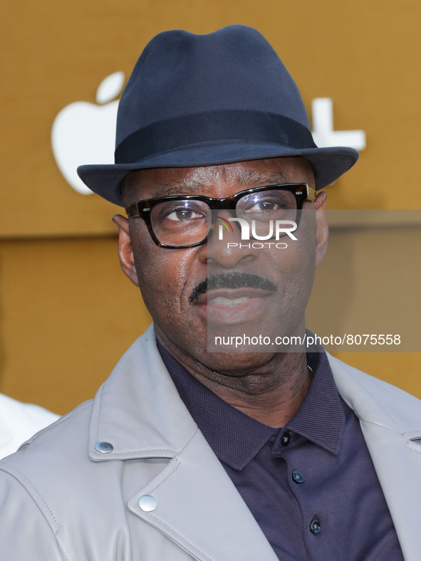 Courtney B. Vance arrives at the Los Angeles Premiere Of Apple's 'They Call Me Magic' held at the Regency Village Theatre on April 14, 2022...
