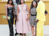 Elisa Johnson, Magic Johnson, Cookie Johnson, Lisa Johnson and Andre Johnson arrive at the Los Angeles Premiere Of Apple's 'They Call Me Mag...